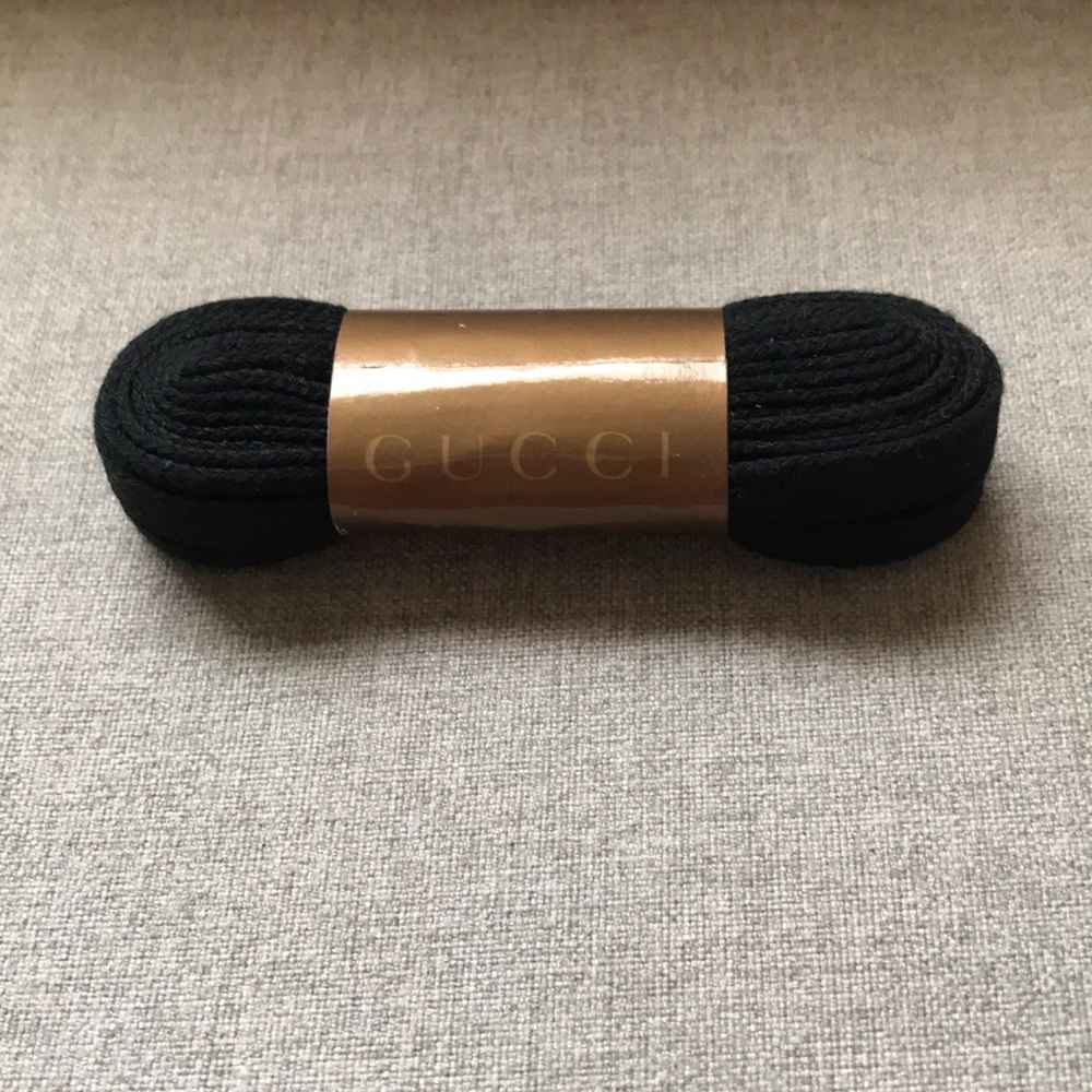 Gucci shoe laces 1 pair of black laces NEW